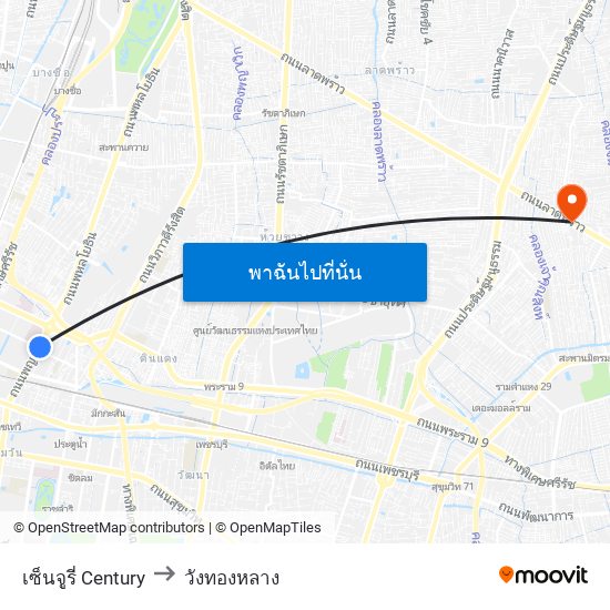 เซ็นจูรี่ Century to วังทองหลาง map