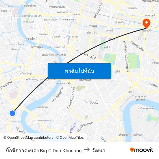บิ๊กซีดาวคะนอง Big C  Dao Khanong to วัฒนา map