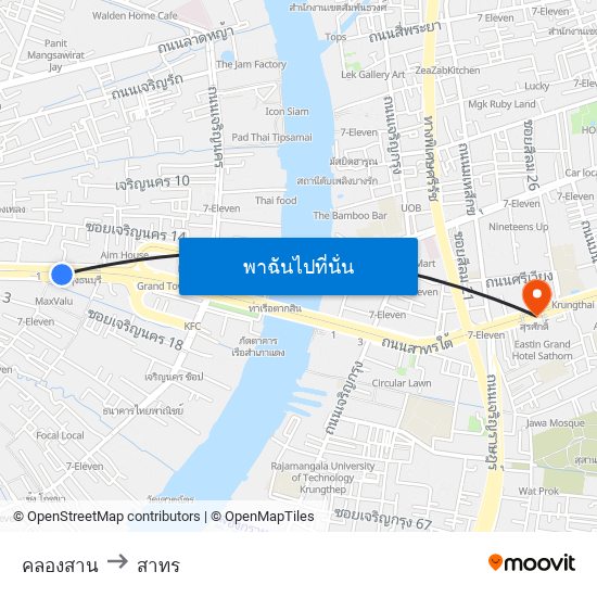 คลองสาน to สาทร map