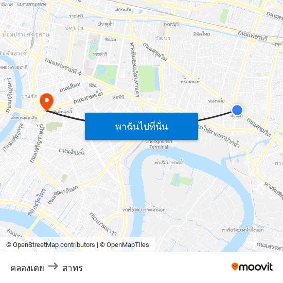 คลองเตย to สาทร map