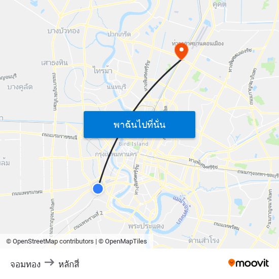 จอมทอง to หลักสี่ map