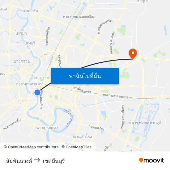 สัมพันธวงศ์ to เขตมีนบุรี map