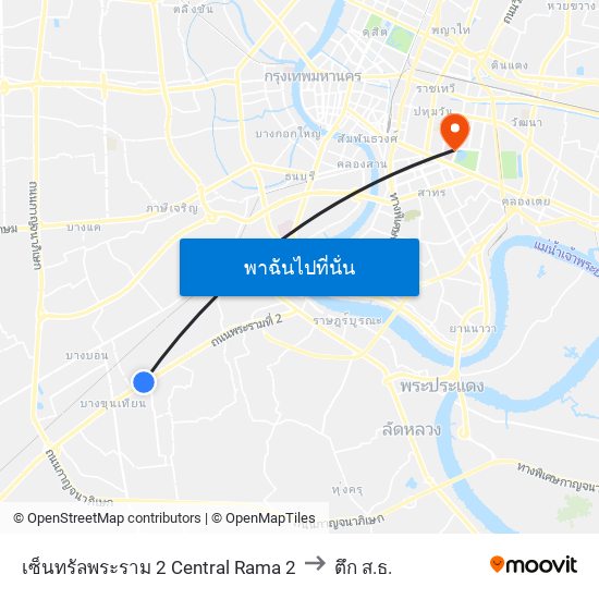 เซ็นทรัลพระราม 2 Central Rama 2 to ตึก ส.ธ. map