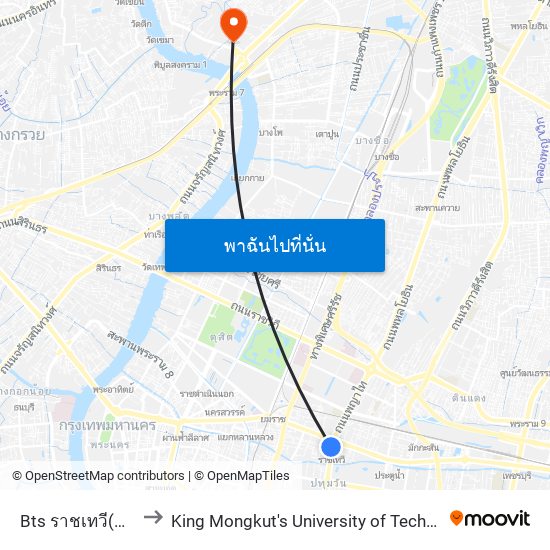 Bts ราชเทวี(ทางออก3) Bts Ratchathewi (Exit 3) to King Mongkut's University of Technology North Bangkok (KMUTNB) (มหาวิทยาลัยเทคโนโลยีพระจอมเกล้าพระน map