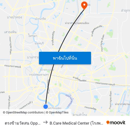 ตรงข้ามวัดสน Opp WAT Son to B.Care Medical Center (โรงพยาบาลบี.แคร์) map