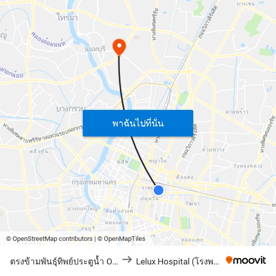 ตรงข้ามพันธุ์ทิพย์ประตูน้ำ Opp. Pantip Pratunam to Lelux Hospital (โรงพยาบาลเลอลักษณ์) map