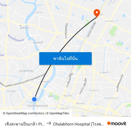 เชิงสะพานปิ่นเกล้า Pinklao Bridge to Chulabhorn Hospital (โรงพยาบาลจุฬาภรณ์) map