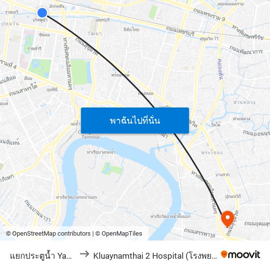 แยกประตูน้ำ Yaek Pratunam to Kluaynamthai 2 Hospital (โรงพยาบาลกล้วยน้ำไทย 2) map