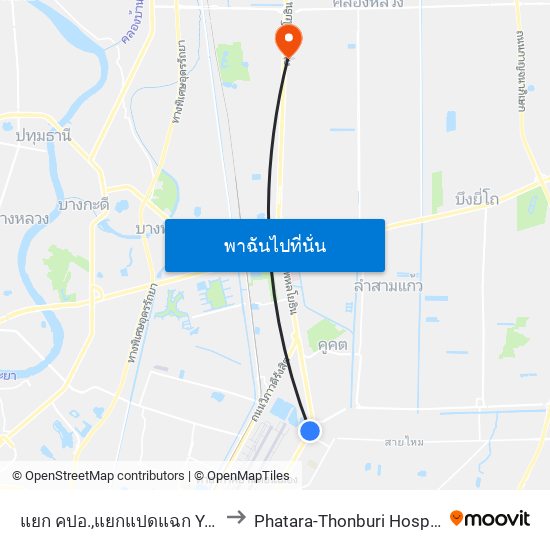 แยก คปอ.,แยกแปดแฉก Yaek Khopo , Yaek Paet Chaek to Phatara-Thonburi Hospital (โรงพยาบาลภัทร-ธนบุรี) map