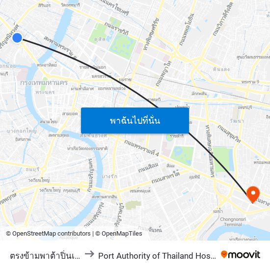 ตรงข้ามพาต้าปิ่นเกล้า Opposite Pata Pinklao to Port Authority of Thailand Hospital (โรงพยาบาลการท่าเรือแห่งประเทศไทย) map