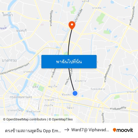 ตรงข้ามสถานทูตจีน Opp Embassy Of China to Ward7@ Viphavadee Hospital map