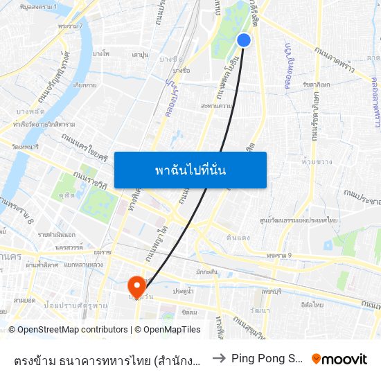 ตรงข้าม ธนาคารทหารไทย (สำนักงานใหญ่) to Ping Pong Show map