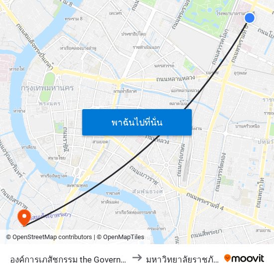 องค์การเภสัชกรรม the Government Pharmaceutical Organization to มหาวิทยาลัยราชภัฏบ้านสมเด็จเจ้าพระยา map