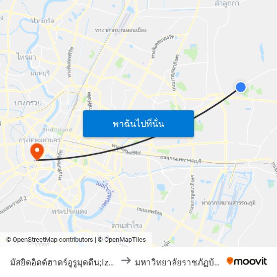 มัสยิดอิดด์ฮาดร์อูรูมุดดีน;Izhar Ulumuddin Mosque to มหาวิทยาลัยราชภัฏบ้านสมเด็จเจ้าพระยา map