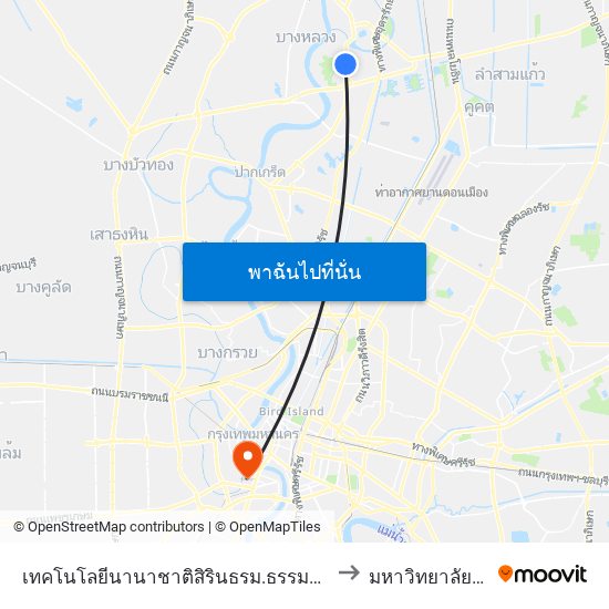 เทคโนโลยีนานาชาติสิรินธรม.ธรรมศาสตร์;Sirindhorn International Institute Of Technology. Thammasat. to มหาวิทยาลัยราชภัฏบ้านสมเด็จเจ้าพระยา map