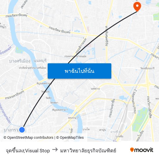 จุดขึ้นลง;Visual Stop to มหาวิทยาลัยธุรกิจบัณฑิตย์ map