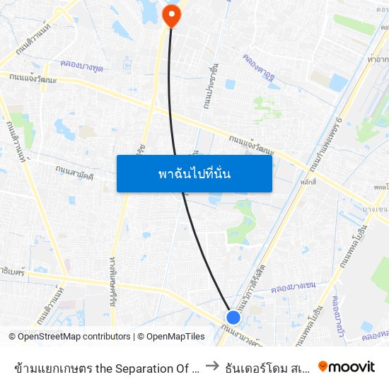 ข้ามแยกเกษตร the Separation Of Agriculture to ธันเดอร์โดม สเตเดียม map