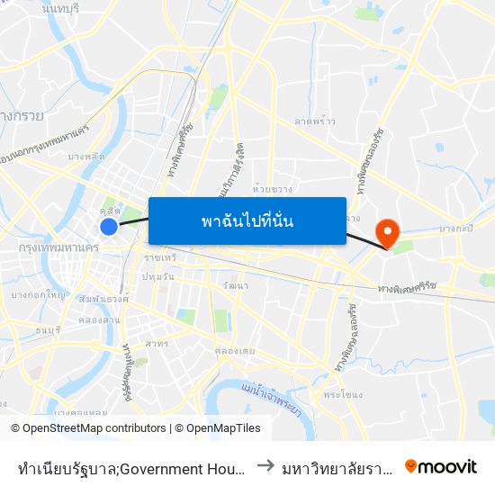 ทำเนียบรัฐบาล;Government House Of Thailand to มหาวิทยาลัยรามคำแหง map