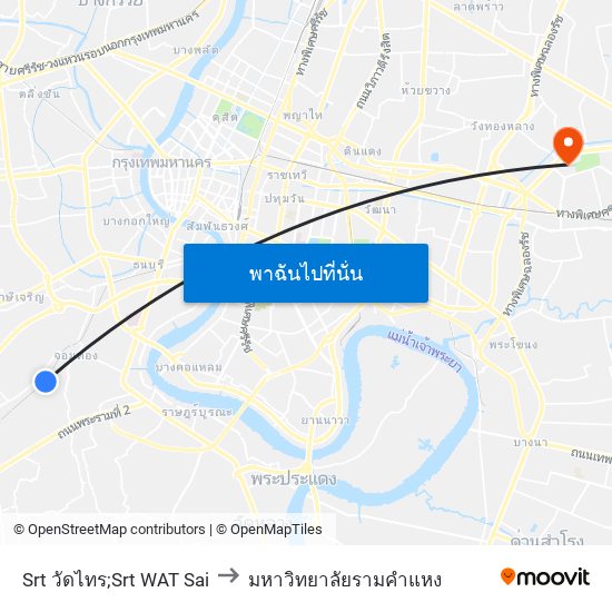 Srt วัดไทร;Srt WAT Sai to มหาวิทยาลัยรามคำแหง map