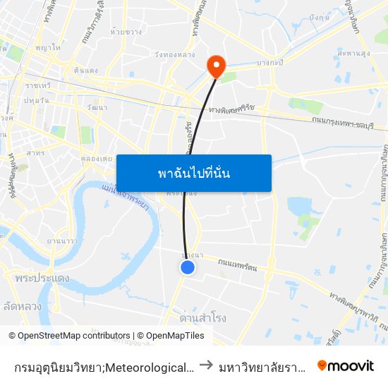 กรมอุตุนิยมวิทยา;Meteorological Department to มหาวิทยาลัยรามคำแหง map