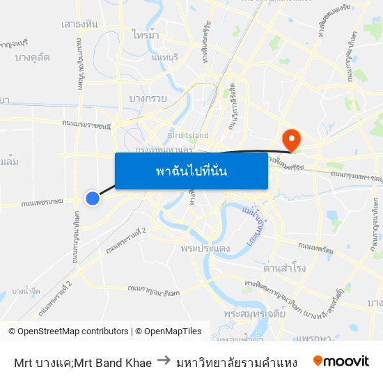 Mrt บางแค;Mrt Band Khae to มหาวิทยาลัยรามคำแหง map