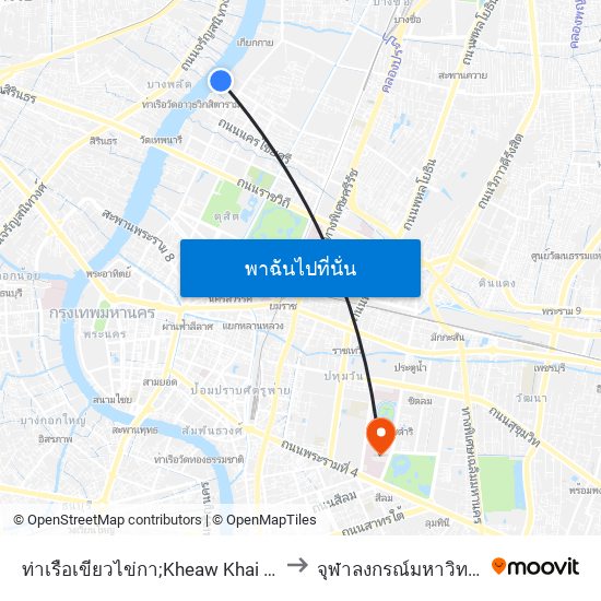 ท่าเรือเขียวไข่กา;Kheaw Khai Ka Pier to จุฬาลงกรณ์มหาวิทยาลัย map