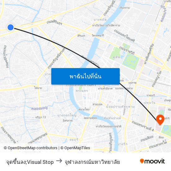 จุดขึ้นลง;Visual Stop to จุฬาลงกรณ์มหาวิทยาลัย map