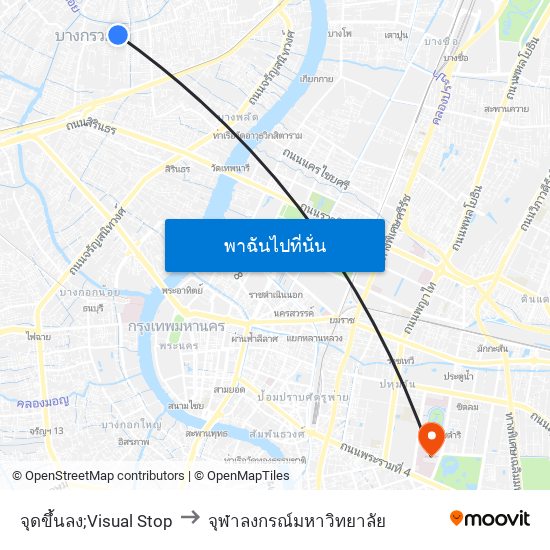 จุดขึ้นลง;Visual Stop to จุฬาลงกรณ์มหาวิทยาลัย map