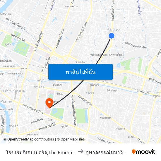 โรงแรมดิเอมเมอรัล;The Emerald Hotel to จุฬาลงกรณ์มหาวิทยาลัย map