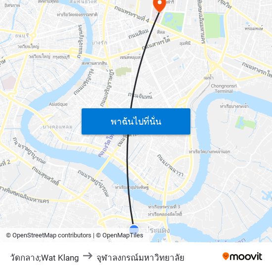 วัดกลาง;Wat Klang to จุฬาลงกรณ์มหาวิทยาลัย map