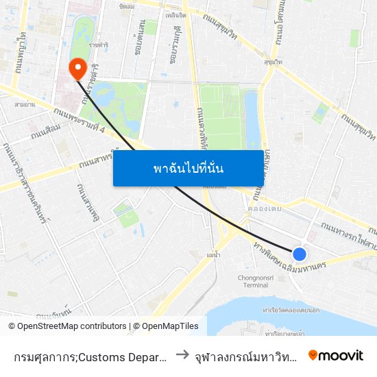 กรมศุลกากร;Customs Department to จุฬาลงกรณ์มหาวิทยาลัย map