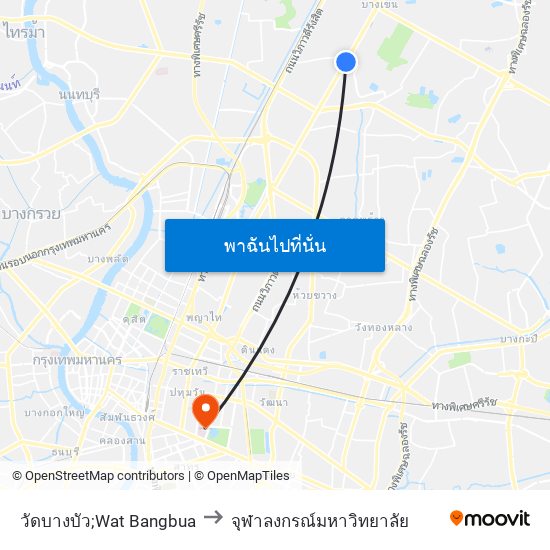 วัดบางบัว;Wat Bangbua to จุฬาลงกรณ์มหาวิทยาลัย map