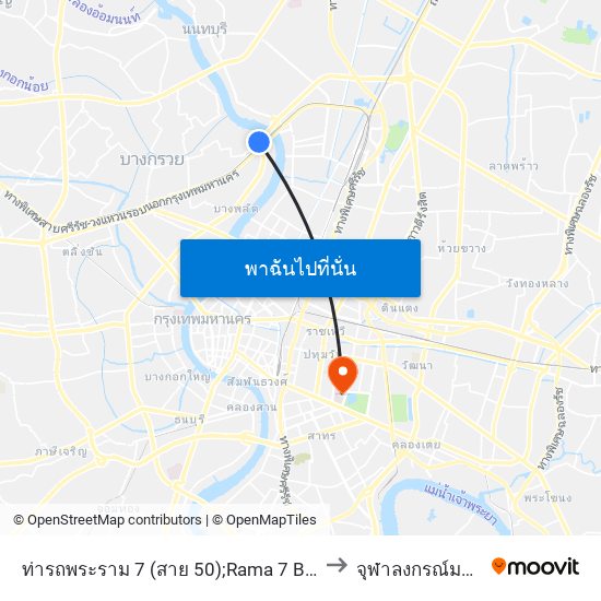 ท่ารถพระราม 7 (สาย 50);Rama 7 Bus Terminal (Line 50) to จุฬาลงกรณ์มหาวิทยาลัย map