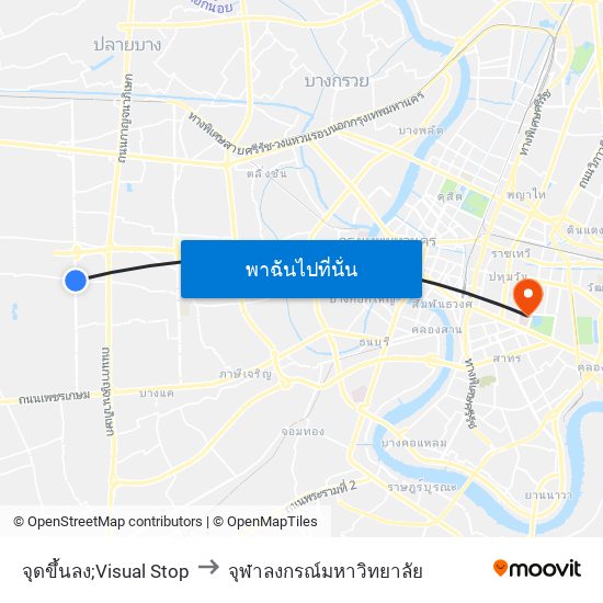 จุดขึ้นลง;Visual Stop to จุฬาลงกรณ์มหาวิทยาลัย map