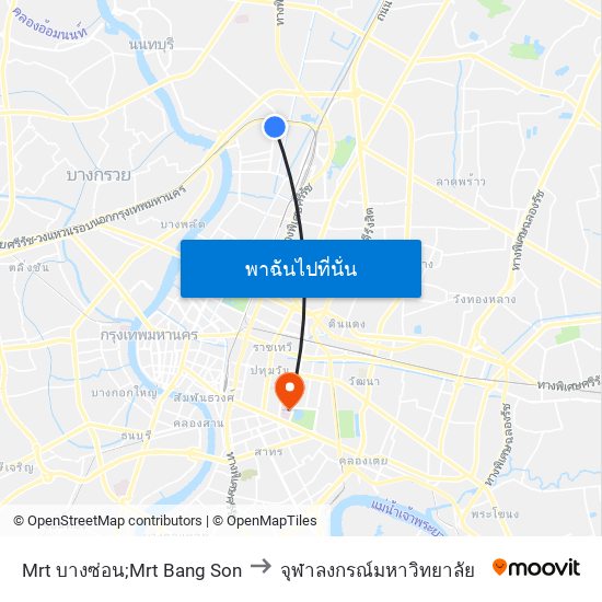 Mrt บางซ่อน;Mrt Bang Son to จุฬาลงกรณ์มหาวิทยาลัย map