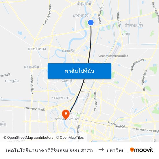 เทคโนโลยีนานาชาติสิรินธรม.ธรรมศาสตร์;Sirindhorn International Institute Of Technology. Thammasat. to มหาวิทยาลัยธรรมศาสตร์ map