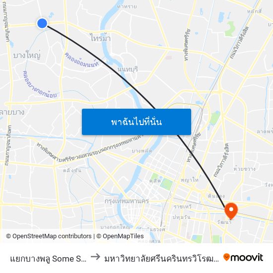 แยกบางพลู Some Split Betel to มหาวิทยาลัยศรีนครินทรวิโรฒ ประสานมิตร map