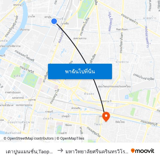 เตาปูนแมนชั่น;Taopoon Mansion to มหาวิทยาลัยศรีนครินทรวิโรฒ ประสานมิตร map