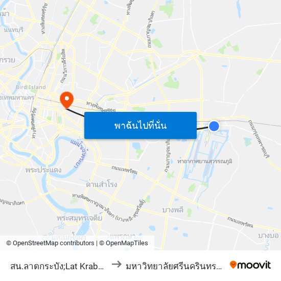 สน.ลาดกระบัง;Lat Krabang Police Station to มหาวิทยาลัยศรีนครินทรวิโรฒ ประสานมิตร map