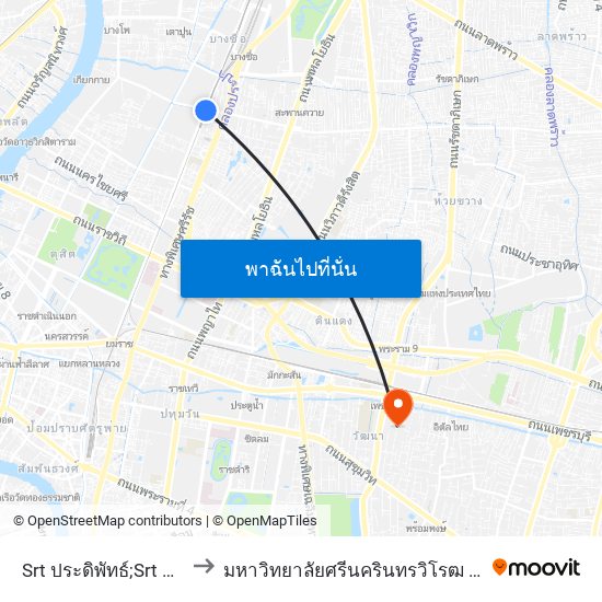 Srt ประดิพัทธ์;Srt Pra Dipat to มหาวิทยาลัยศรีนครินทรวิโรฒ ประสานมิตร map