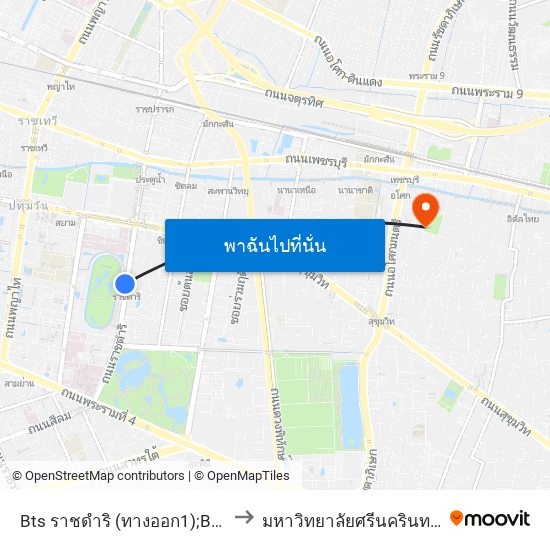 Bts ราชดำริ (ทางออก1);Bts Ratchadamri (Exit 1) to มหาวิทยาลัยศรีนครินทรวิโรฒ ประสานมิตร map