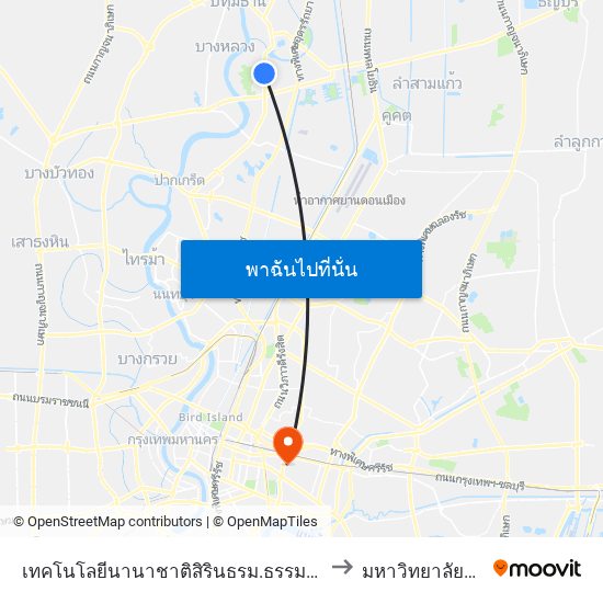 เทคโนโลยีนานาชาติสิรินธรม.ธรรมศาสตร์;Sirindhorn International Institute Of Technology. Thammasat. to มหาวิทยาลัยศรีนครินทรวิโรฒ ประสานมิตร map