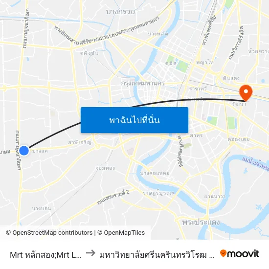 Mrt หลักสอง;Mrt Lak Song to มหาวิทยาลัยศรีนครินทรวิโรฒ ประสานมิตร map