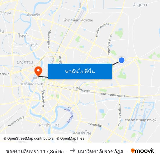 ซอยรามอินทรา 117;Soi Ramintra 117 to มหาวิทยาลัยราชภัฏสวนสุนันทา map