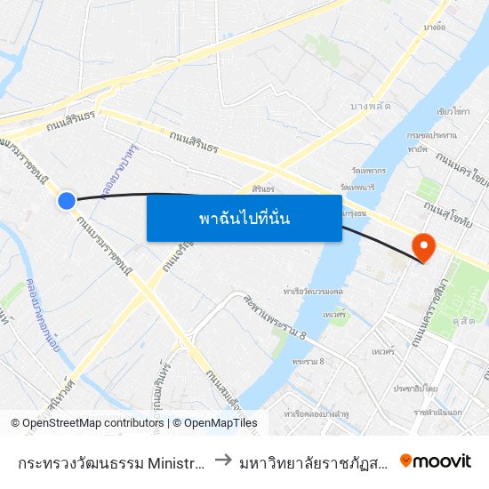 กระทรวงวัฒนธรรม Ministry Of Culture to มหาวิทยาลัยราชภัฏสวนสุนันทา map