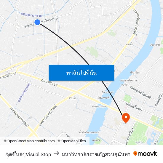 จุดขึ้นลง;Visual Stop to มหาวิทยาลัยราชภัฏสวนสุนันทา map