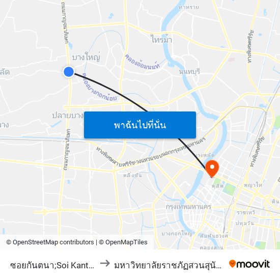 ซอยกันตนา;Soi Kantana to มหาวิทยาลัยราชภัฏสวนสุนันทา map