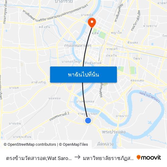 ตรงข้ามวัดสารอด;Wat Sarod (Opposite) to มหาวิทยาลัยราชภัฏสวนสุนันทา map