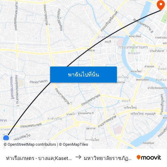 ท่าเรือเกษตร - บางแค;Kaset-Bangkae Pier to มหาวิทยาลัยราชภัฏสวนสุนันทา map