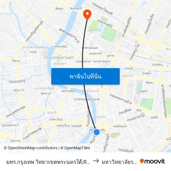 มทร.กรุงเทพ วิทยาเขตพระนครใต้;Rmutt South Bangkok Campus Krugthep to มหาวิทยาลัยราชภัฏสวนสุนันทา map